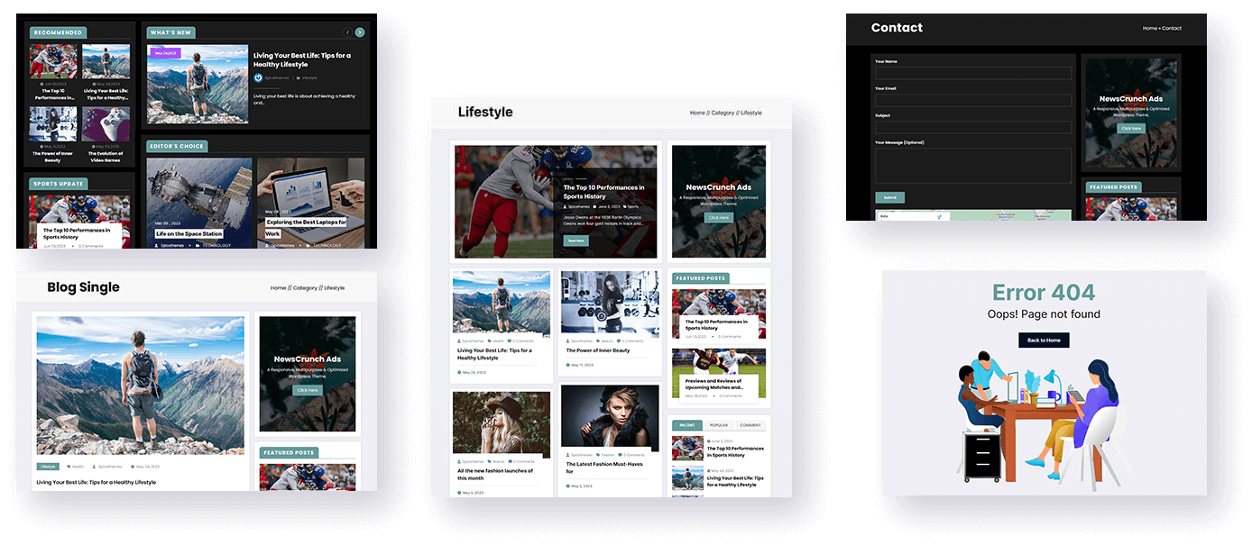 NewsCrunch WordPress Theme - Spice Themes